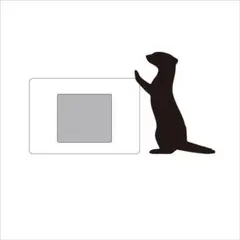 日本製【名入れ】フェレット①　 置き時計 デジタル アラーム