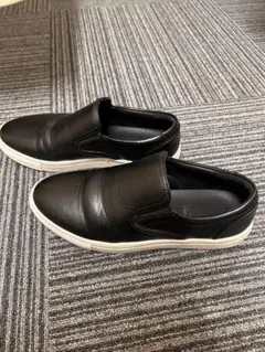 メンズ　レザー　スリッポン　厚底