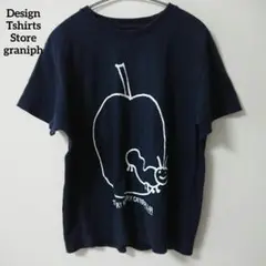 graniph グラニフ はらぺこあおむし 半袖Tシャツ ネイビー Sサイズ