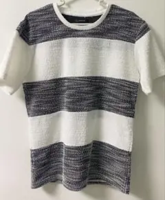 ホワイト/ネイビー ストライプ Tシャツ