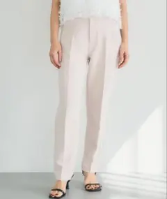 coca 3D ストレッチハイウエストパンツ アイボリー XL