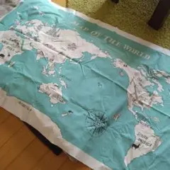 世界地図の布