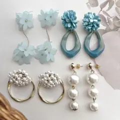 【1名様限定】4点セット ブルーver. 《ピアス》