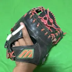 Mizuno ソフトボールグローブ 右手用 黒赤