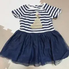 Disney ストライプ柄 ワンピース 95cm