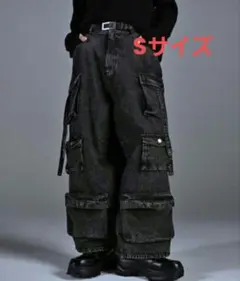 ADRER パラシュートカーゴパンツ Sサイズ ブラック
