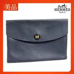 エルメス HERMES ポシェットリオ クラッチ バッグ レザー 〇Y刻