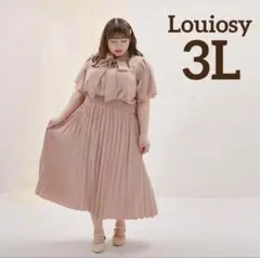 【新品3L】Louiosy♡ボウタイプリーツワンピース