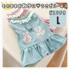 うさぎハーネス グリーン L 新品 犬服 猫服 ペットウェア ドッグウェア 冬