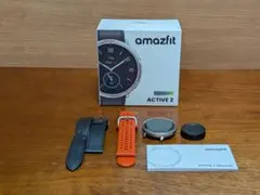 amazfit アマズフィット Active 2 ブラックレザー プレミアム版