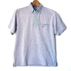 【美品】メンズポロシャツ L 薄い紫 crocodileクロコダイル トップス