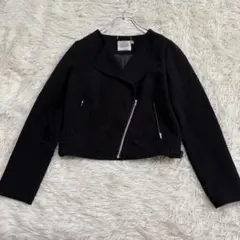 m1304 美品✨ビーラディエンス ライダースジャケット 綺麗め ブラック 黒