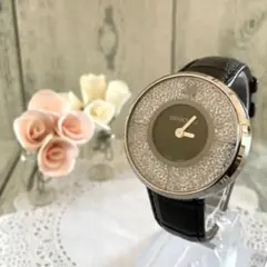 【希少】Swarovski スワロフスキー 時計 クリスタルライン ブラック