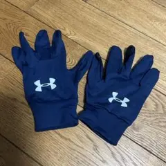 最終値下げ　美品　アンダーアーマー　手袋　ネイビー