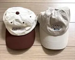 【WEGO】ロゴ入りローキャップ 2点セット
