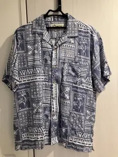 Kaipo Surf アロハシャツ Lサイズ ネイビー系