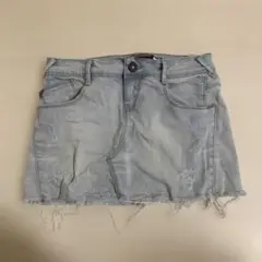 ダメージデニムミニスカート