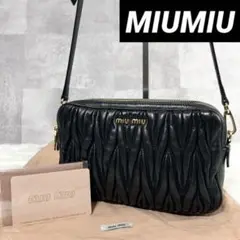 【人気美品✨】 MIU MIU ショルダーバッグ マテラッセ 2WAY ブラック