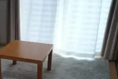 ボーダーレースカーテン＋遮光カーテン【セット】　ダイワD-ROOM使用