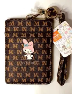 【新品未使用】　マイメロ　定期入れ　【色】チョコ　※リール付き