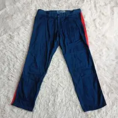 【日本製】BLUE BLUE 藍　ライン入り　コットン　パンツ　ズボン　3