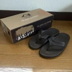 美品 ISLAND SLIPPER サンダル 7 ブラウン アイランドスリッパ