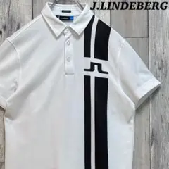 ジェイリンドバーグ　J.LINDEBERG ポロシャツ 半袖　ホワイト/ブラック