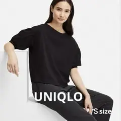 極美品 UNIQLO ブラック 半袖Tシャツ　綿100%