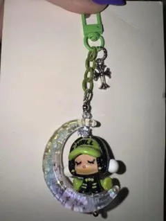 popmart SUKLLPANDA 緑キーホルダー