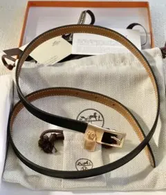 エルメス LUCKY 15ベルト 黒ピンクゴールド