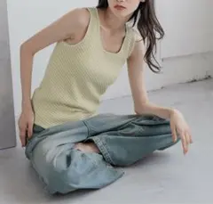 LOWRYS FARM ローリーズファーム　柄物シンプルタンクトップ