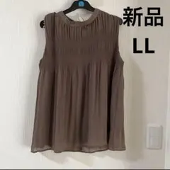 新品　レディース　LLサイズ　ノースリーブブラウス　トップス　夏服