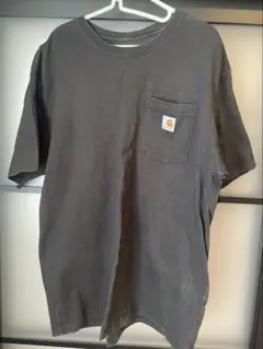 Carhartt ブラック-黒Tシャツ ポケット付き