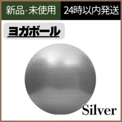 【新品未使用】バランスボール シルバー トレーニング ヨガボール 55cm