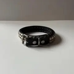 【00s archive】スタッズベルト　角鋲　本革　usa製　パンク　y2k
