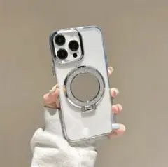iPhone16Proクリアケース リング付き