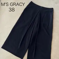 【M'S GRACY】エムズグレイシー　38　ワイドパンツ　ガウチョパンツ　黒