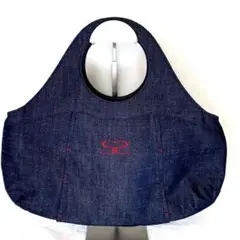 サボイ　ダークブルー デニム風 ハンドバッグ　新品