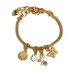 ピグレット ゴールド ブレスレット くまのプーさん アクセサリー 花 ディズニー