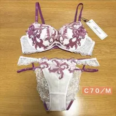 新品 DRW ❤️ ボタニークフラワーブラジャー&フルバックショーツ
