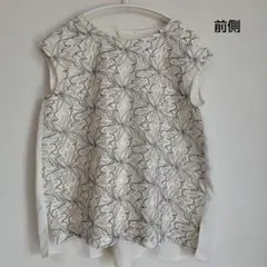 イェッカヴェッカYECCAVECCA花柄刺繍 ノースリーブ トップスF