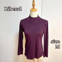 Liberal 日本製　レーヨンブレンドカットソー（M）パープル系　上品