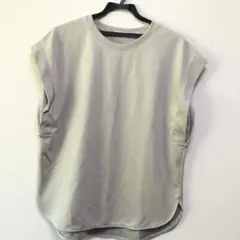 ＧＵ ノースリーブ カットソー ライトグレー XL