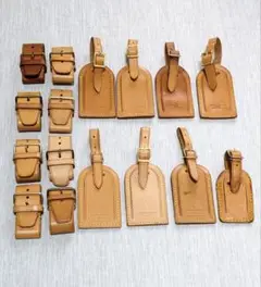 LV ルイヴィトン ネームタグ ポワニエ 美品〜傷あり 8セット ヌメ革