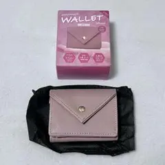 【即購入可】ミニマムウォレット 三つ折財布 ミニ財布ブック ダスティピンク