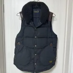 ロストコントロール Mouton Collar Down Vest 黒1 S