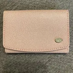 ピンク 合成皮革 名刺入れ　名刺ケース