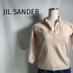 美品 JILSANDER 半袖セーター ピンク 変形カットソー イタリー製 34