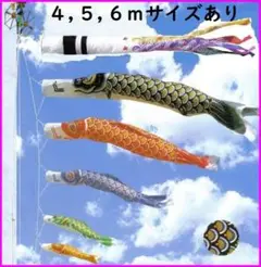 【巨大サイズ】こどもの日　綺麗鯉のぼり　キング印　カネボウナイロン6M こいのぼり キング印 鯉のぼり 庭園用 6m7点 ナイロンゴールド鯉