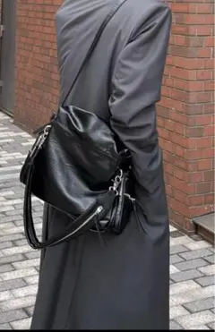 XUDOG zip design leather shoulder bag